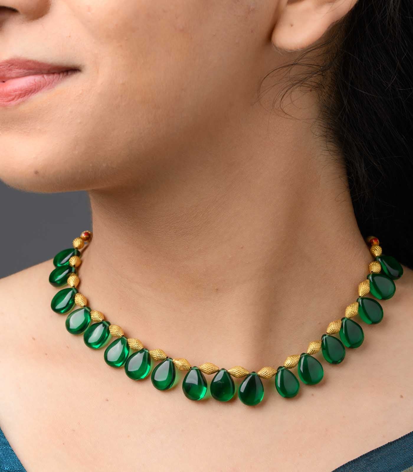 Green Petal Necklace