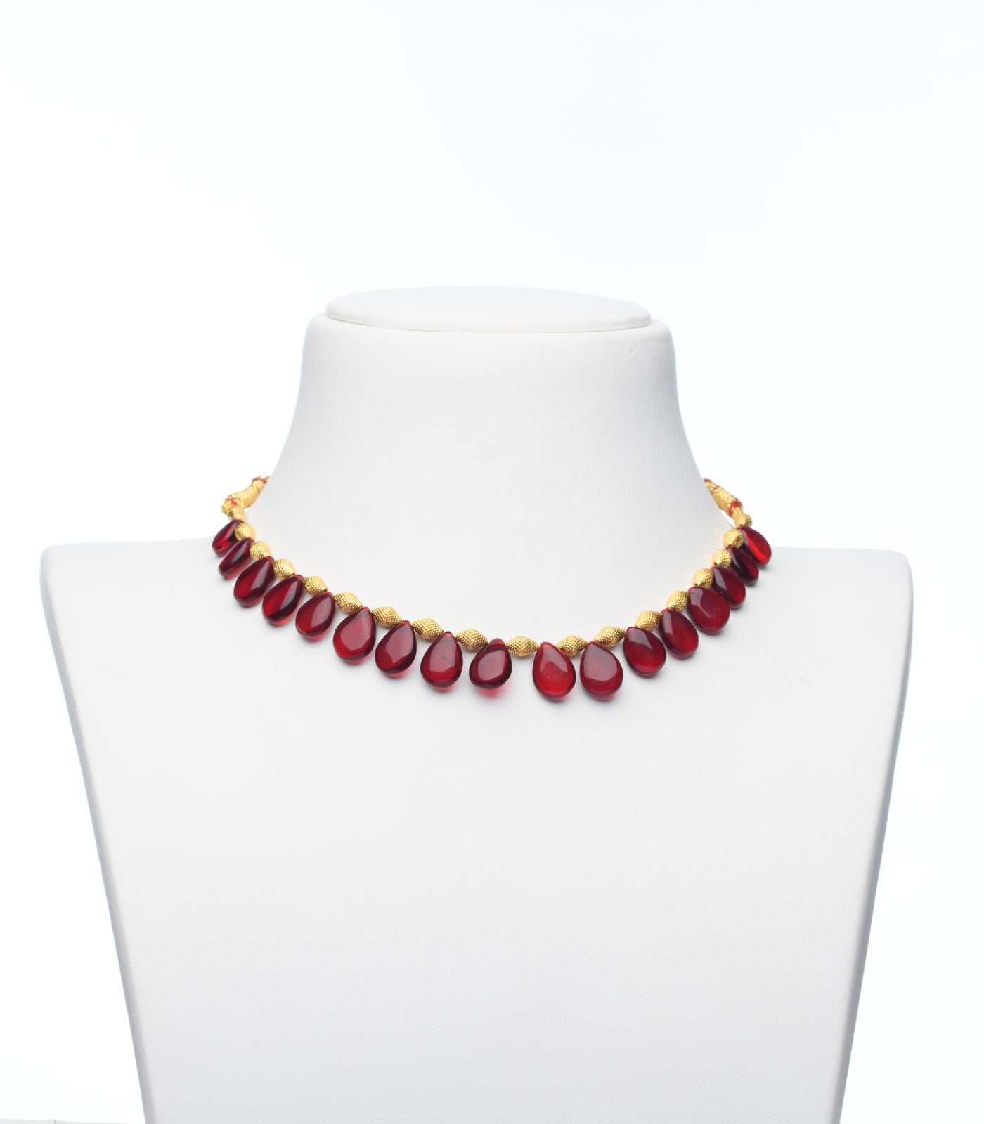 Maroon Petal Necklace