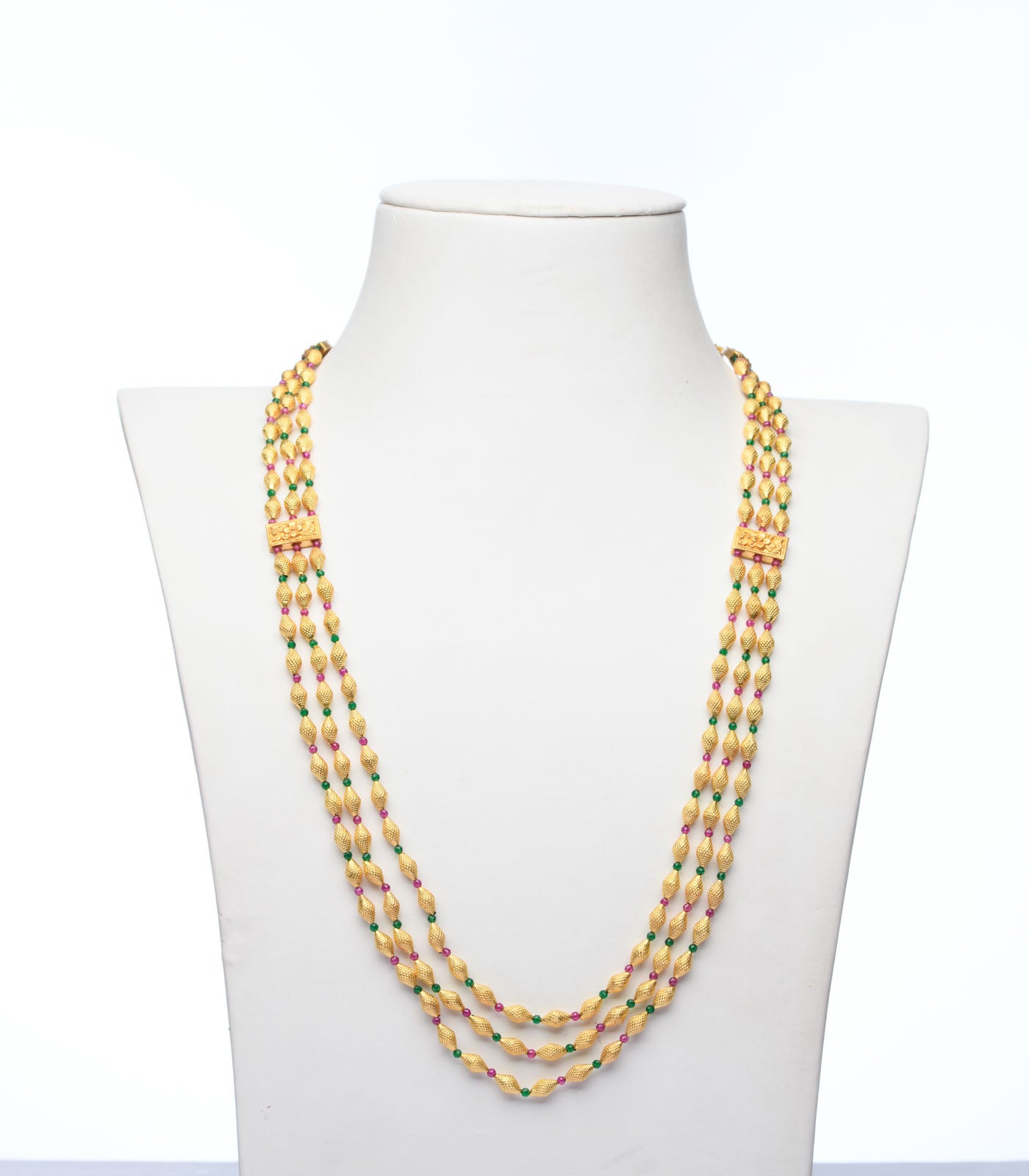 Tri Layered Beaded Necklace