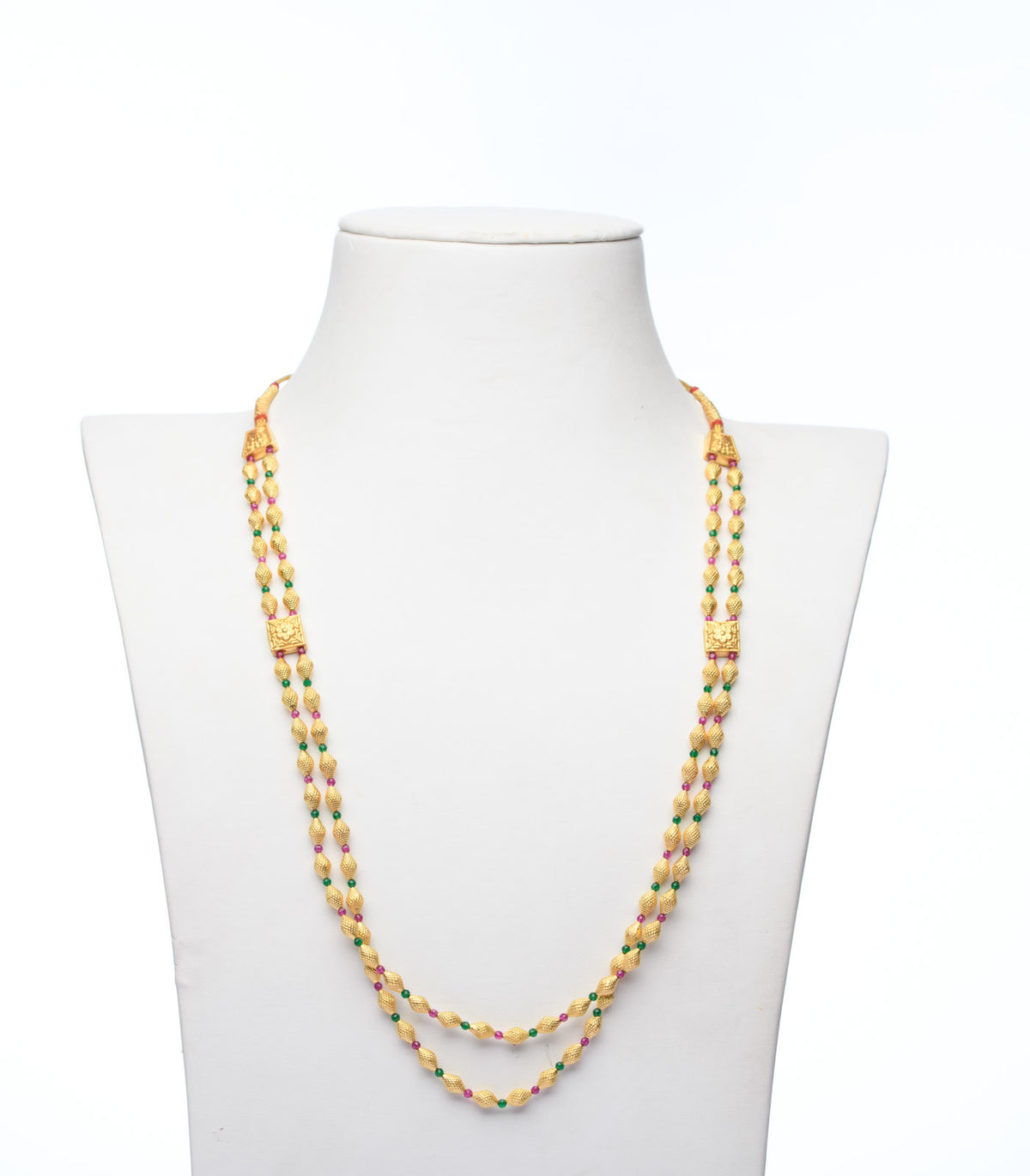 Conical Beads Dual Color Beads Necklace