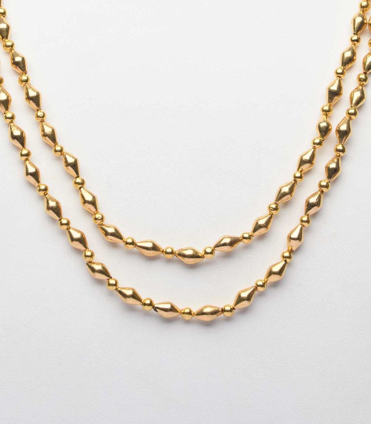 Minimal Beaded Dual Layer Necklace