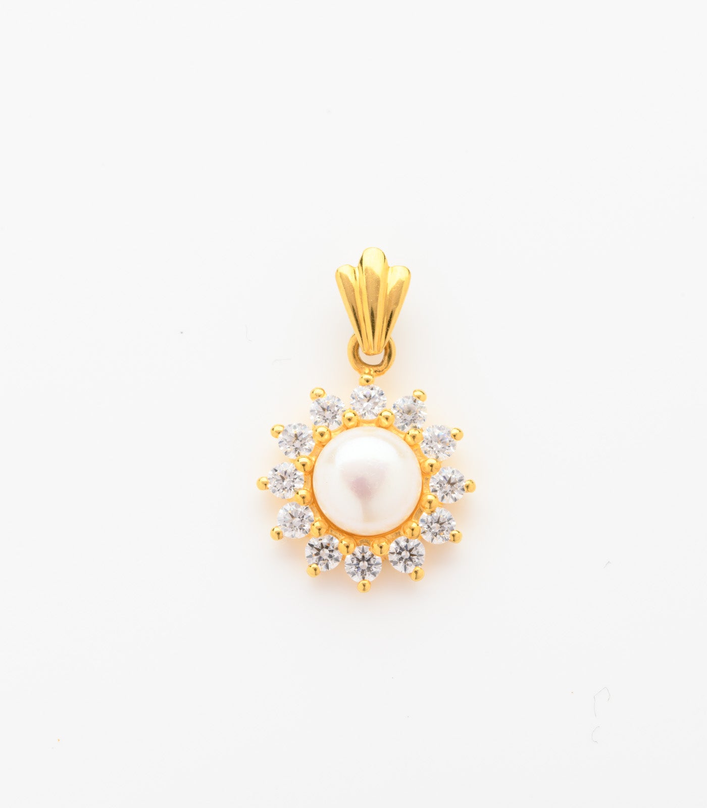 Sunflower pearl pendant set