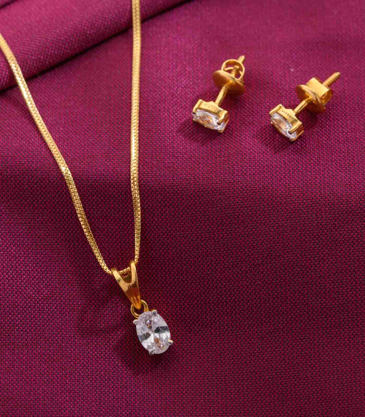 Single gem pendant set