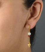 Fringe with Pearl Earrings