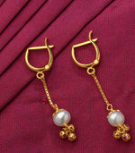 Single Dangle With Pearl Earrings