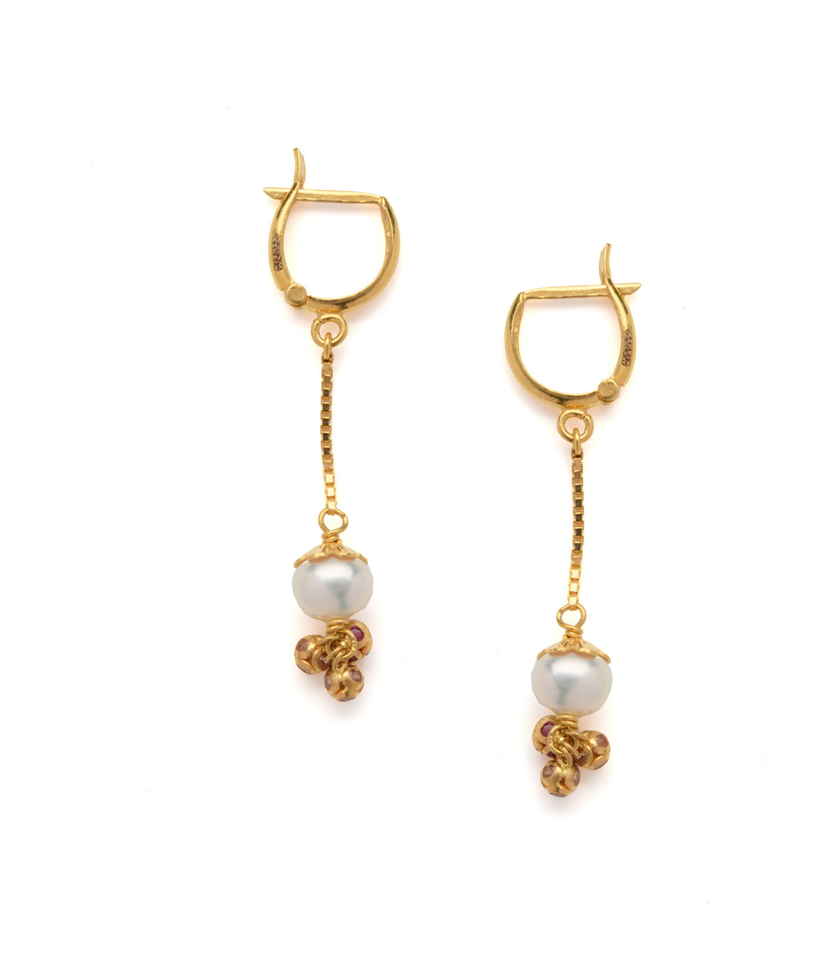 Single Dangle With Pearl Earrings