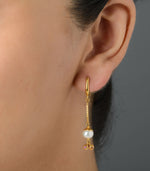 Single Dangle With Pearl Earrings