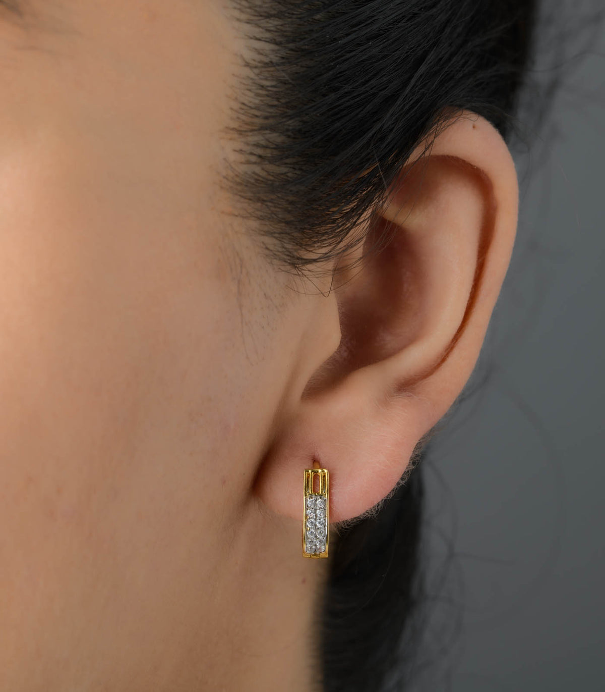 U- Shaped Crystal Earrings