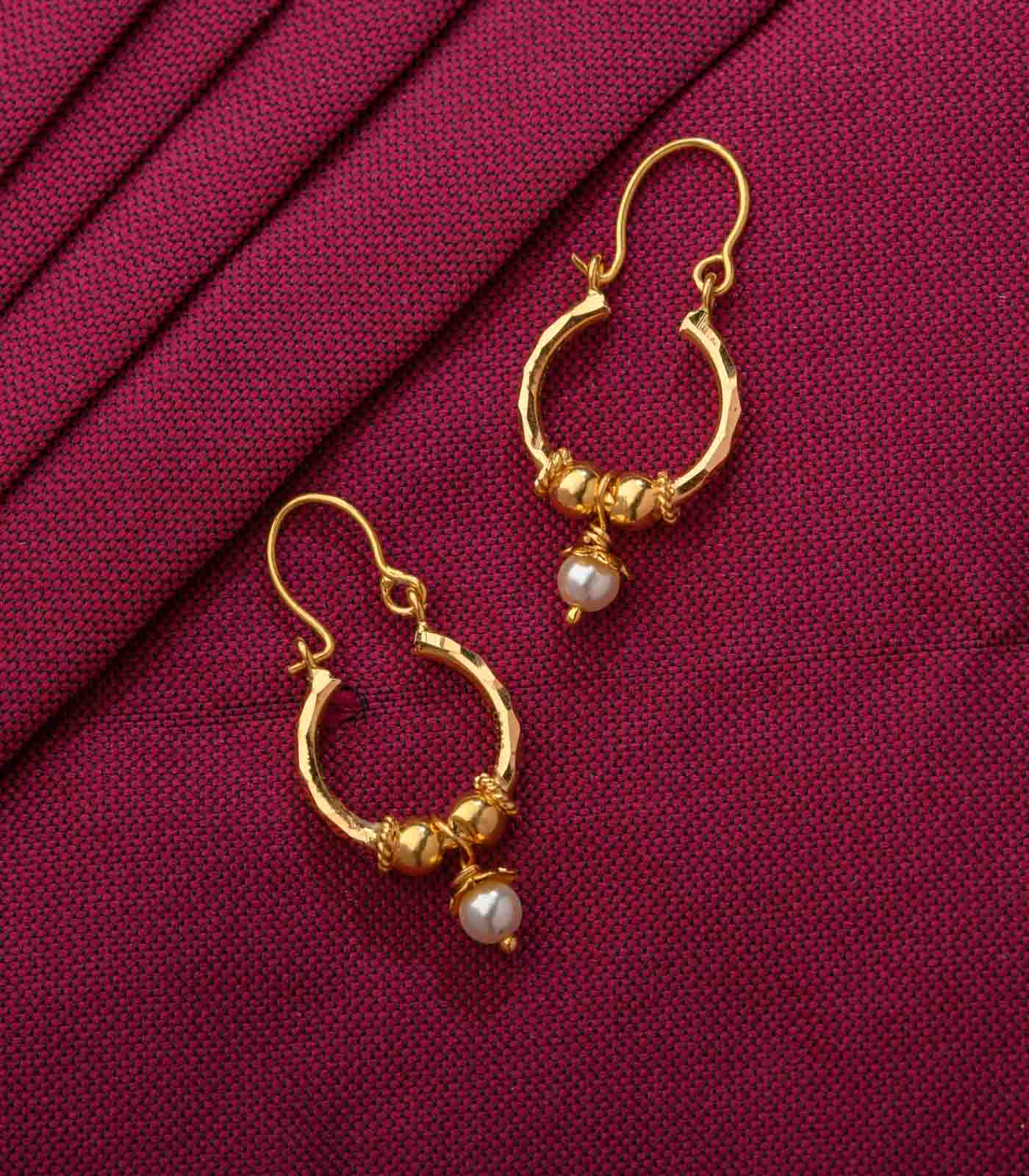 Loop Style Gold Earrings