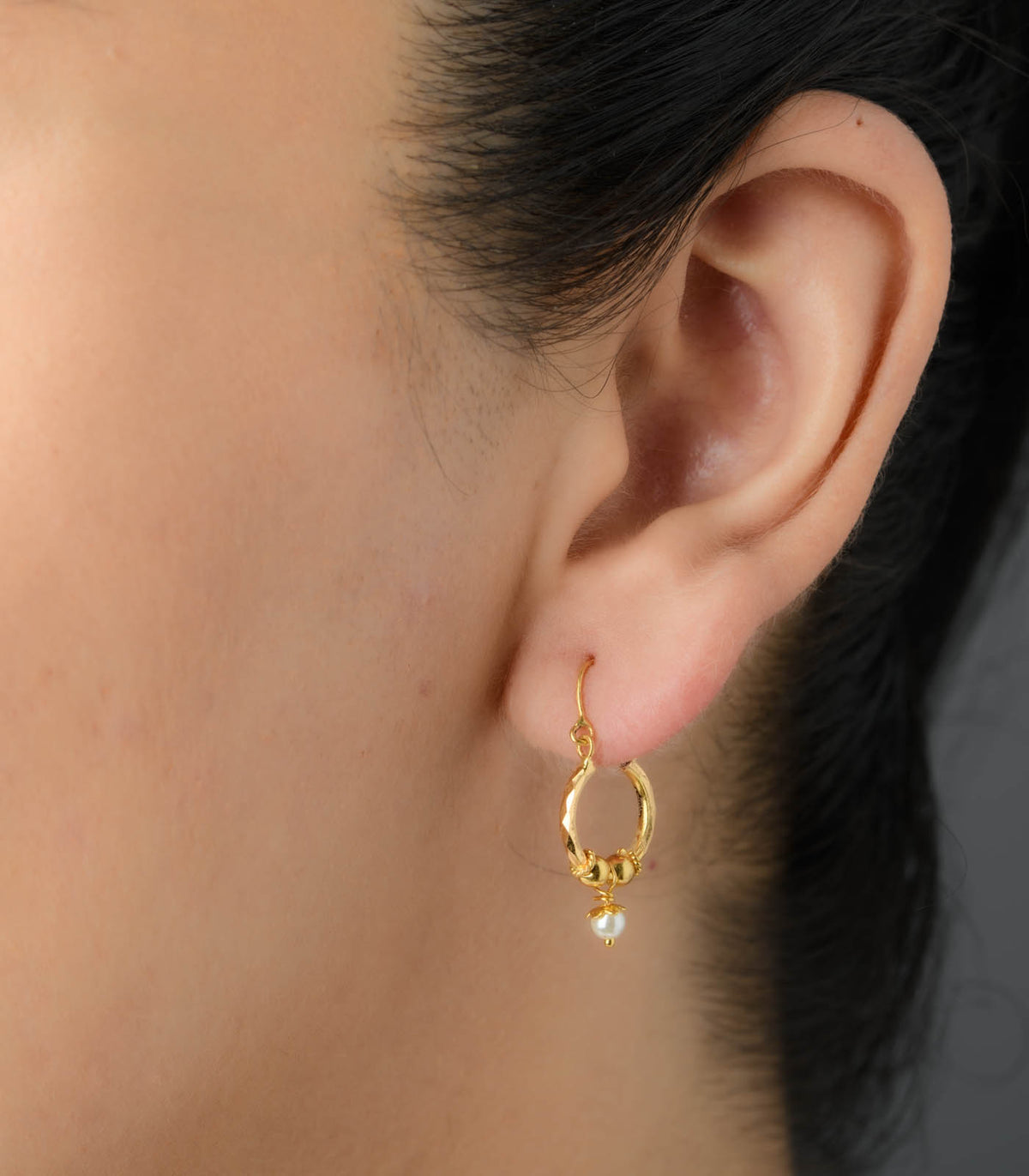 Loop Style Gold Earrings