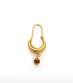 Classic Gold Loop With Rudraksha Bali