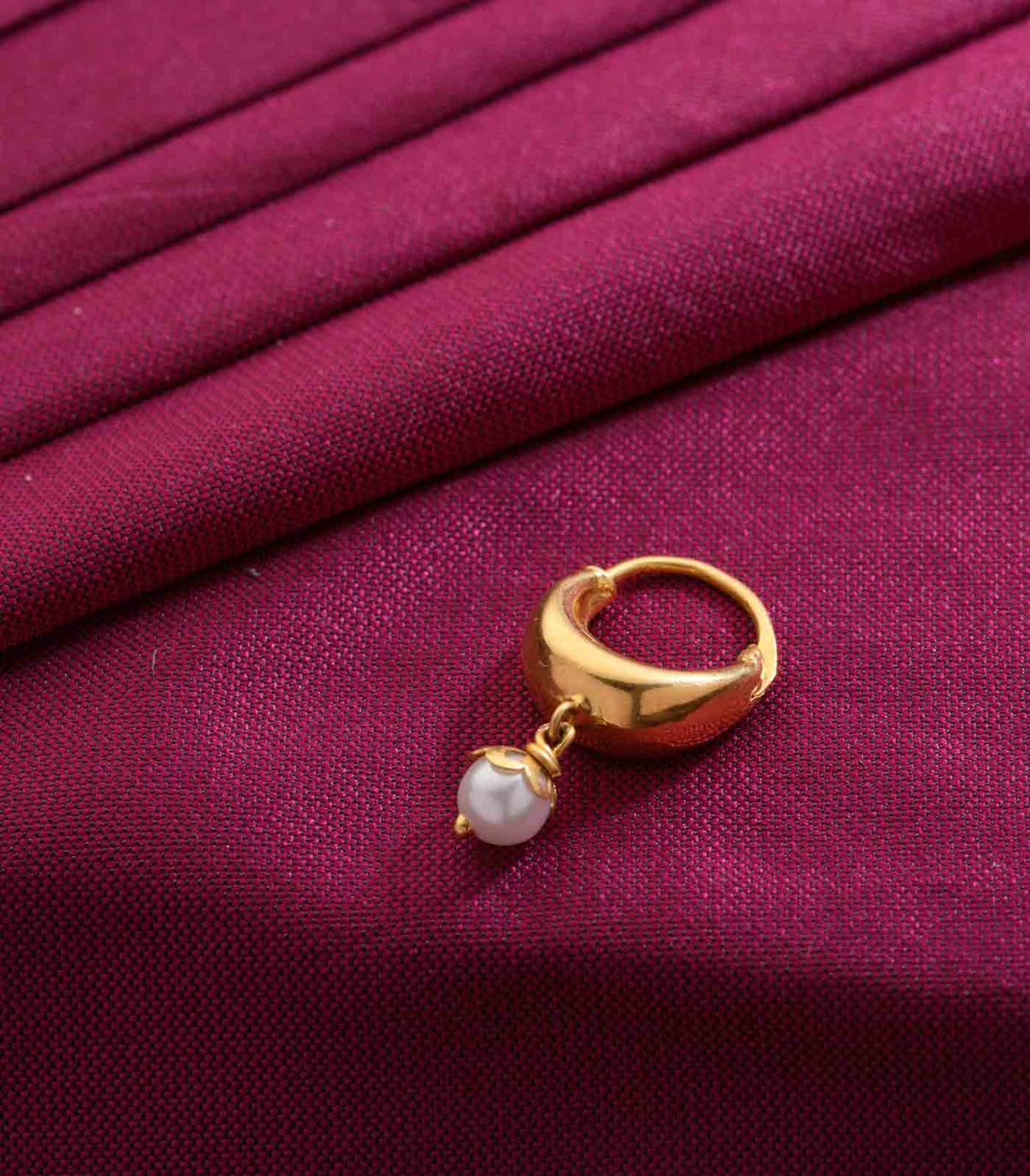 Classic Gold Loop With Pearl Bali