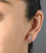 Linear Studded Gem Earring