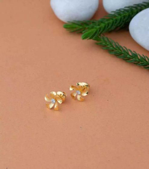 Tiffany & Co. Gold Lily Pad Earrings | M.S. Rau