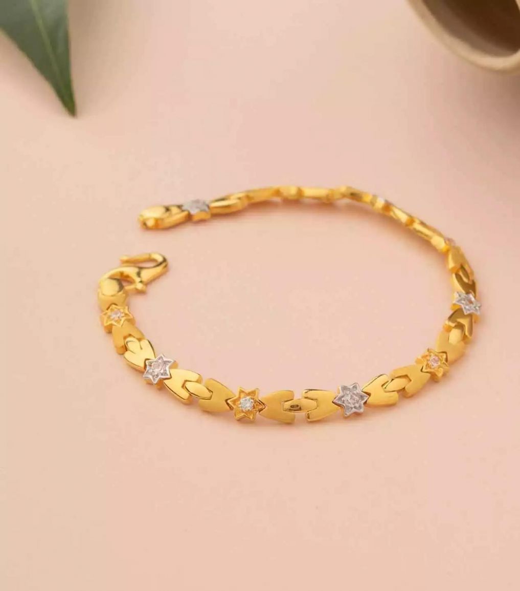 22ct Gold Two Tone Ball Pair Baby Bracelet – Roop Darshan