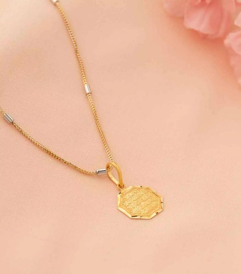 14K Gold Asymmetrical Multi Initial Necklace – Baby Gold