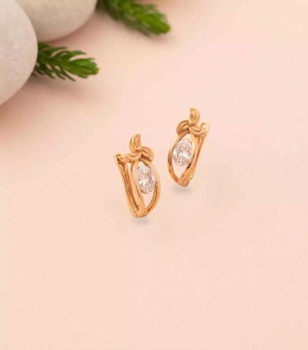 Buy quality 22KT / 916 Gold fancy CZ earring for Kids baby girls BTG0294 in  Ahmedabad